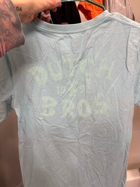 'Dutch Bros' Light Blue Graphic Tee